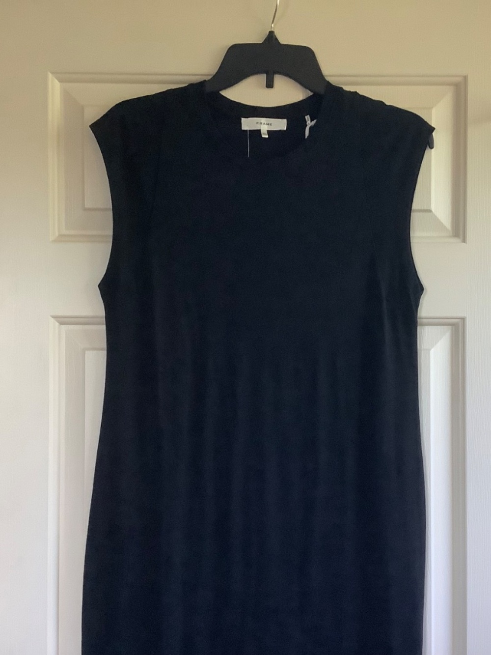 FRAME Le Muscle Cap Sleeve Maxi Dress Noir SZ M - Picture 3 of 13